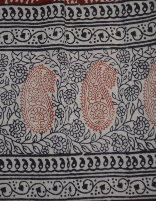 Load image into Gallery viewer, Red and Black Paisely Design Hand Block Printed Naturally Dyed
