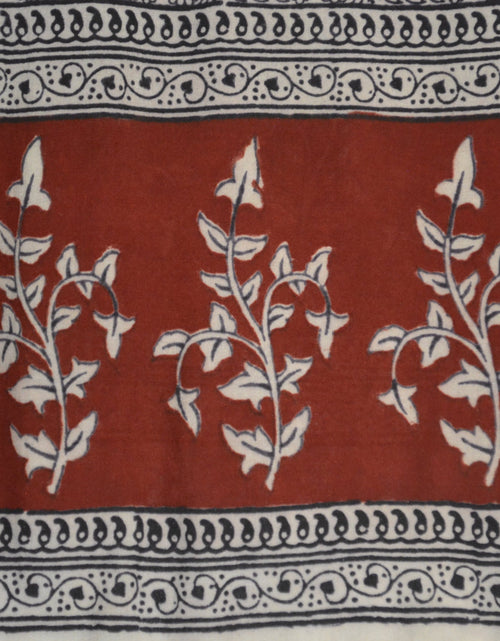 Load image into Gallery viewer, Red and Black Paisely Design Hand Block Printed Naturally Dyed
