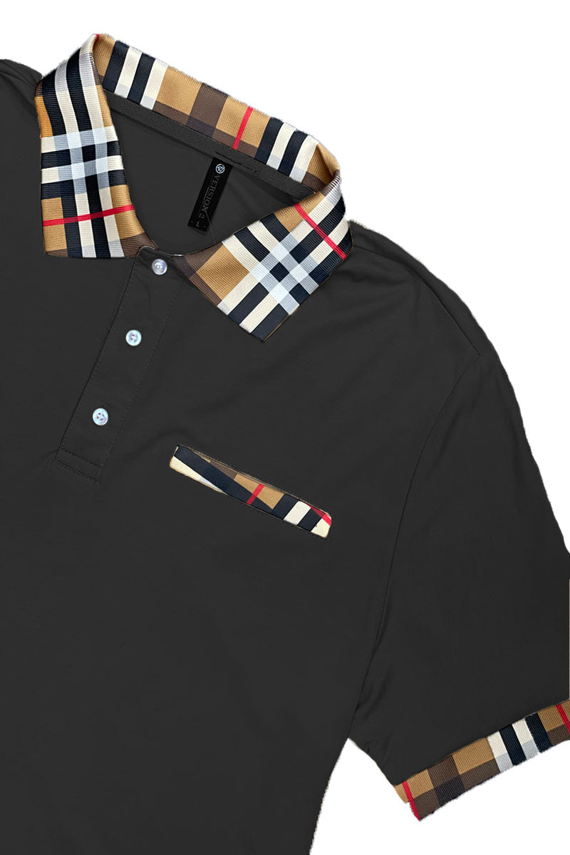 Checkered Detail Polo